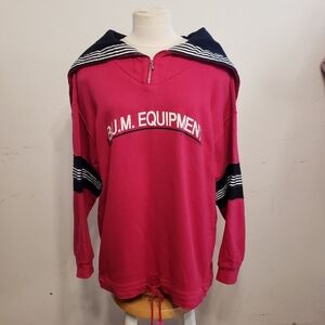 Authentic vintage 90’s B.U.M. Equipment Sweater fuchsia